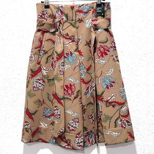 7th Avenue Red and Blue Midi bermuda Skirt 4